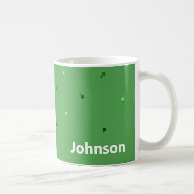 Caneca De Café Jogador de Pixel Verde (Direita)