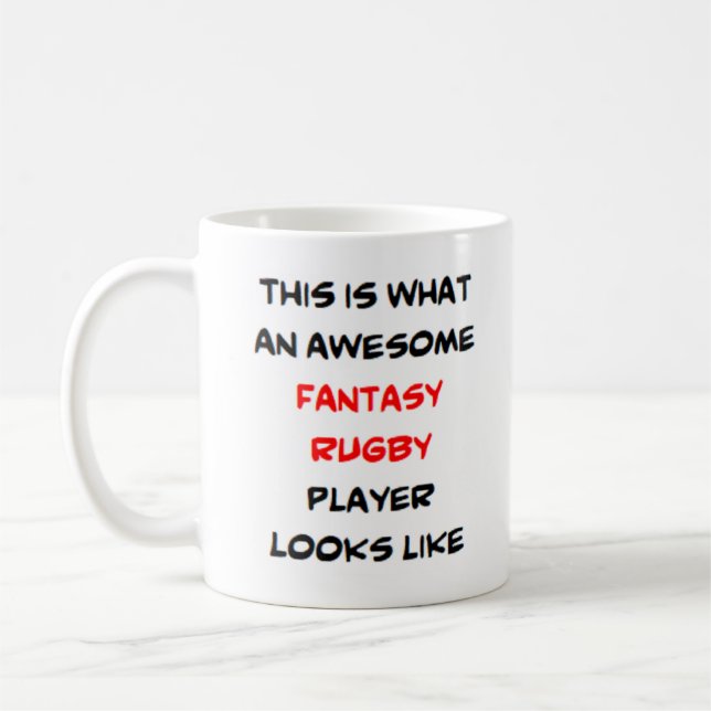 Caneca De Café jogador de rúgbi fantástico, incrível (Esquerda)
