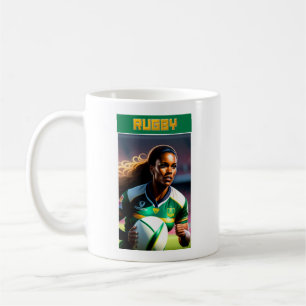 Caneca De Café Jogador de Rugby da Mulher Mug