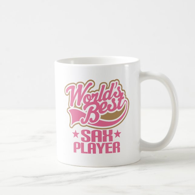Caneca De Café Jogador de saxofone dos mundos o melhor (Direita)