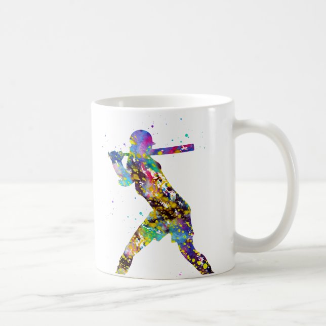 Caneca De Café Jogador de Softball (Direita)