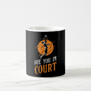 Caneca De Café Jogador De Voleibol Vê-Lo No Court Team Beach Gif