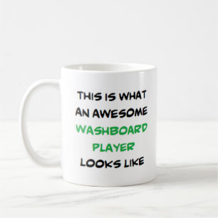 Caneca De Café jogador de washboard, incrível