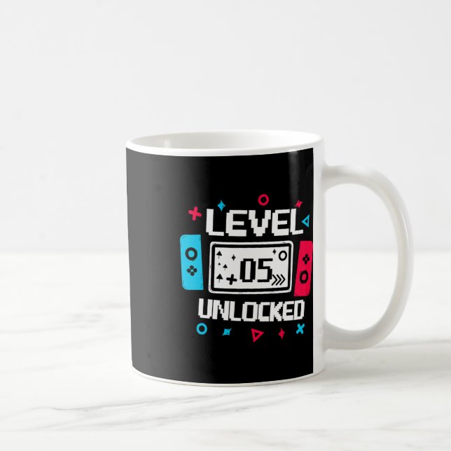 Caneca De Café Jogador desbloqueado nível 5 - Vídeo de presente d (Direita)