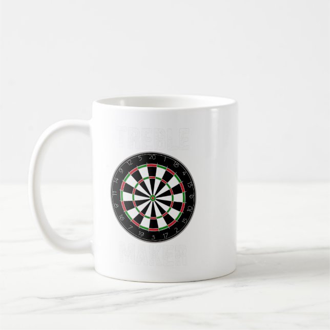 Caneca De Café Jogador Engraçado Dart Treble Maker Darts Player D (Esquerda)