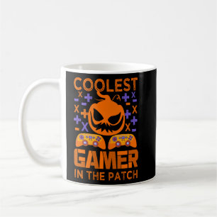 Caneca De Café Jogador mais fixe no patch Tee, abóbora de Hallowe