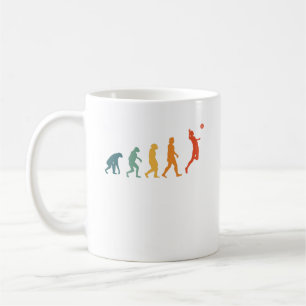 Caneca De Café Jogador Retro Evolução do Voleibol