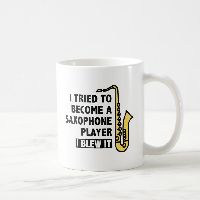 Caneca De Café Jogador saxofone (Direita)