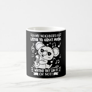 Caneca De Café Jogador Saxofone Koala Jazz Saxofone