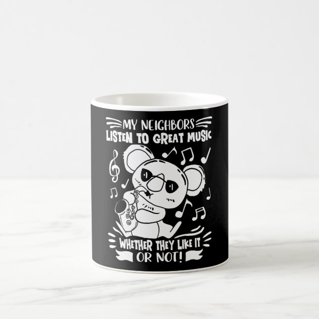 Caneca De Café Jogador Saxofone Koala Jazz Saxofone (Centro)
