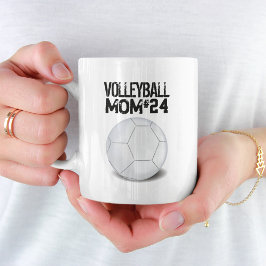 Caneca De Café Jogador Simples e Bonito Mãe de Voleibol Esportivo