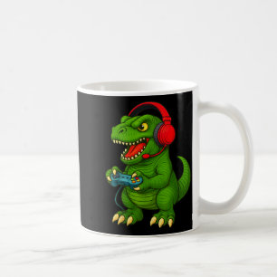 Caneca De Café Jogador T Rex Dinossauro Video Games Meninos Adole