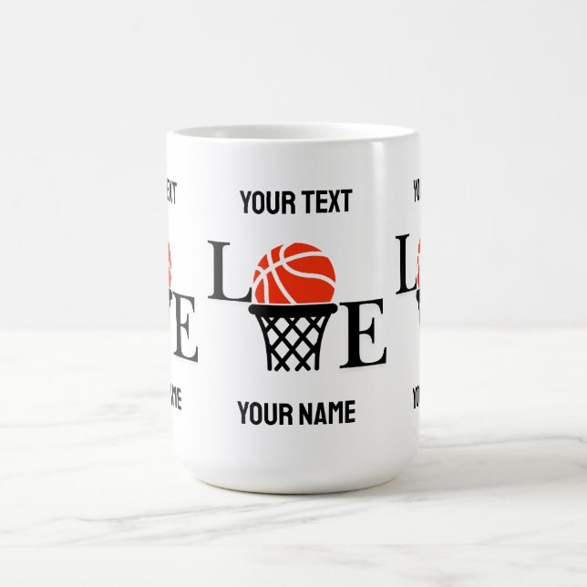 Caneca De Café Jogadora de basquete, Aniversário de Basquete (Centro)