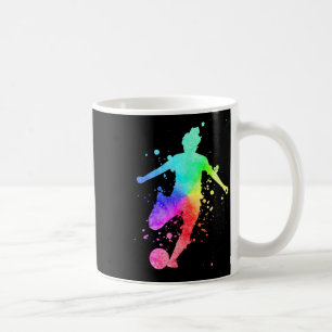 Caneca De Café Jogadora de Futebol Feminino Atleta Feminina Cor d