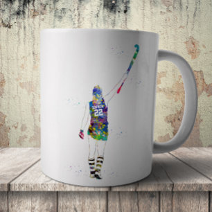 Caneca De Café Jogadora de Hóquei em Campo Feminina