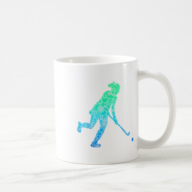 Caneca De Café Jogadora de Hóquei em Campo Mulheres Meninas Crian (Direita)