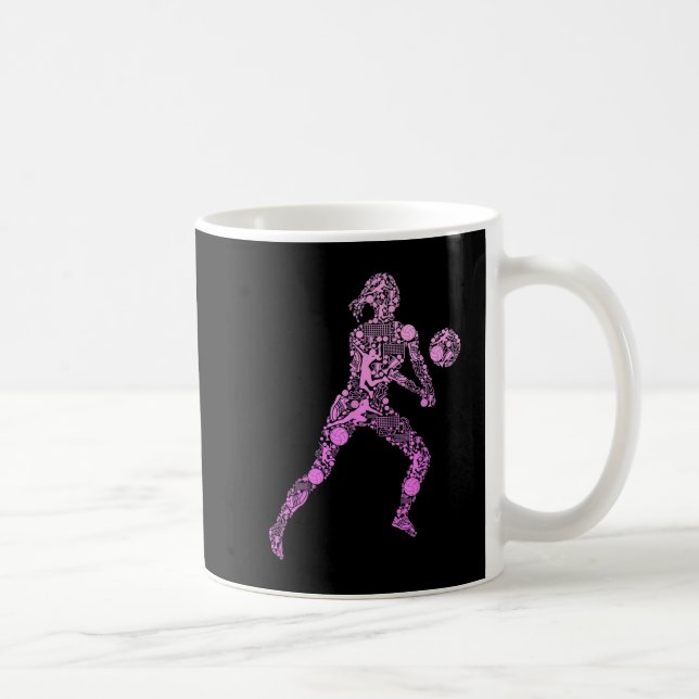 Caneca De Café Jogadora de Jovens Mulheres de Voleibol 7 (Direita)