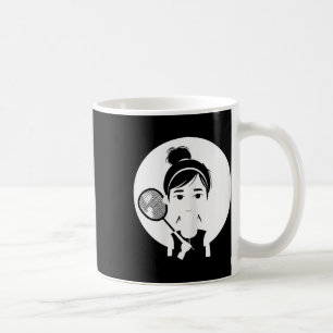 Caneca De Café Jogadora de Peteca de Badminton Para Meninas