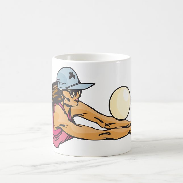 Caneca De Café Jogadora de Voleibol Feminino (Criador carregado)