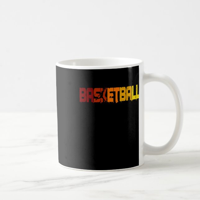 Caneca De Café Jogadores de basquete campeões de basquete Retro 1 (Direita)