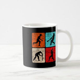 Caneca De Café Jogadores de críquete silhueta T Stumps de wicket