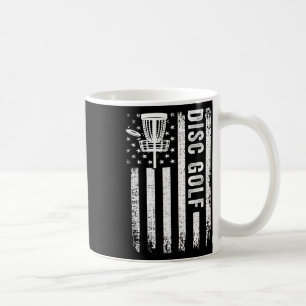 Caneca De Café Jogadores de Disco de Golfe da Bandeira Americana