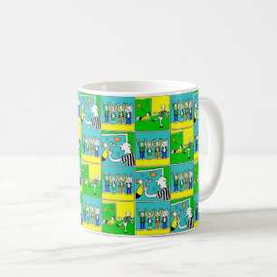 Caneca De Café Jogadores de futebol e ventiladores