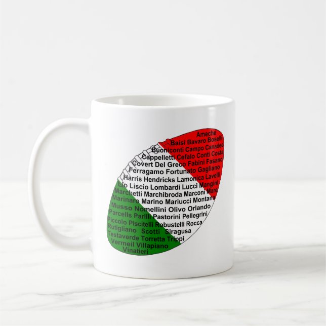Caneca De Café Jogadores De Futebol Italianos Americanos (Esquerda)