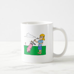 Caneca De Café Jogadores de golfe da menina