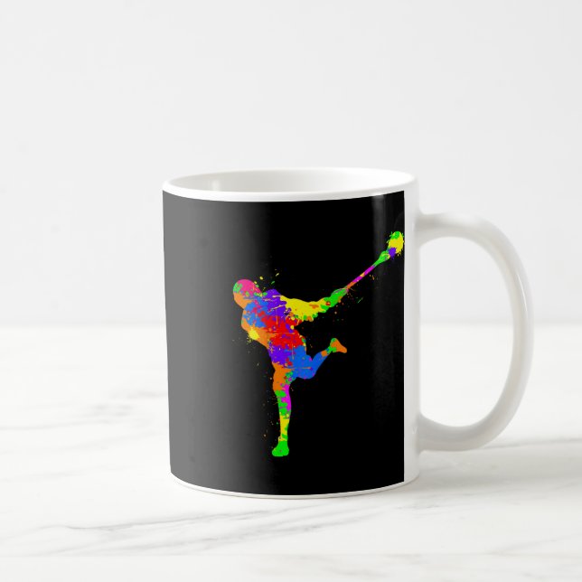 Caneca De Café Jogadores de Lacrosse Meninos Jovens (Direita)
