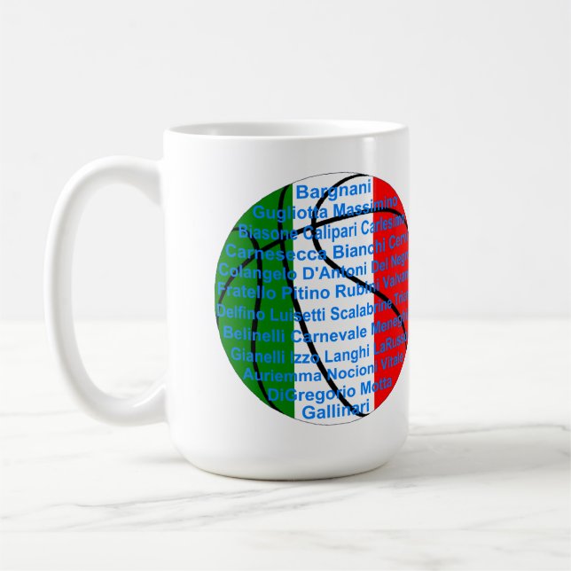Caneca De Café Jogadores Italianos Americanos de Basquetebol (Esquerda)