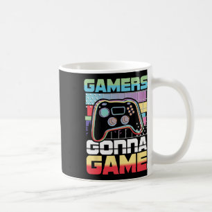Caneca De Café Jogadores vão jogar videogame jogador de jogos eng