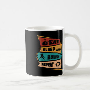 Caneca De Café Jogo Badminton Repetit Shuttle Retro Badminton Pla