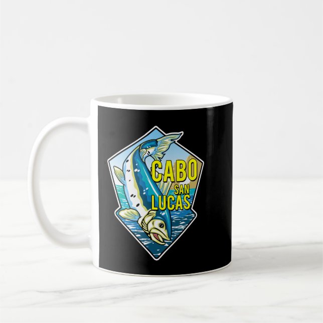 Caneca De Café Jogo Cabo San Lucas Pesca México Baja California (Esquerda)