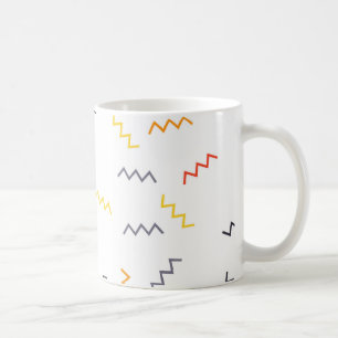 Caneca De Café Jogo, colorido, moderno, tendências memphis ziguez