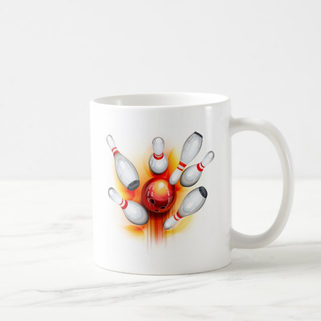 Caneca De Café Jogo de boliche (vista superior) (Direita)