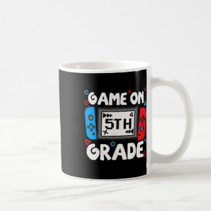 Caneca De Café Jogo de jogador engraçado no 5º ano de volta às cr