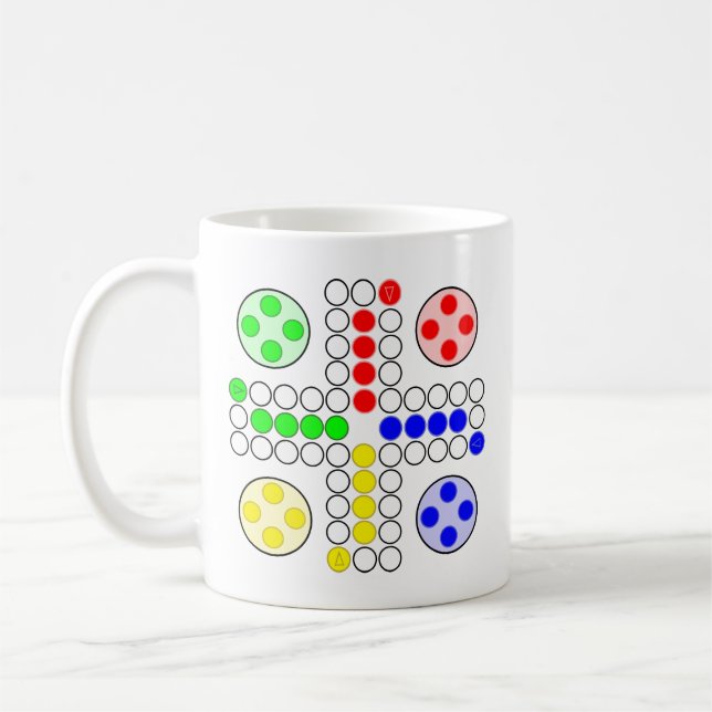 Caneca De Café Jogo de mesa do clássico de Ludo (Esquerda)