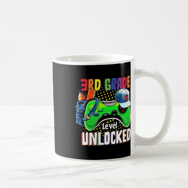 Caneca De Café Jogo De Vídeo Desbloqueado De Nível Terceiro (Direita)