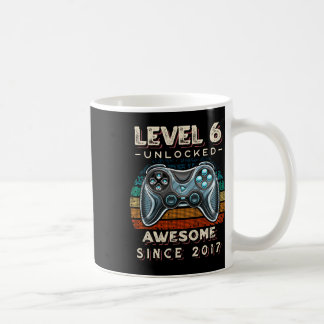 Caneca De Café Jogo de Vídeo Desbloqueado do Nível 6 - Aniversári