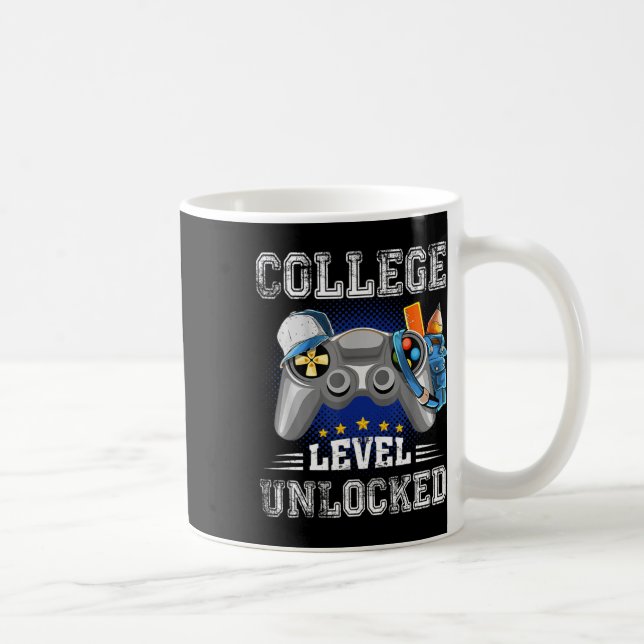 Caneca De Café Jogo de vídeo desbloqueado no nível da faculdade d (Direita)