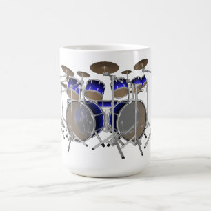 Caneca De Café Jogo do cilindro de 10 partes: Inclinação azul: