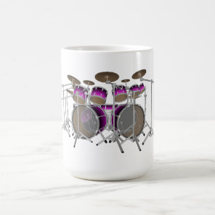 Caneca De Café Jogo do cilindro de 10 partes: Inclinação violet