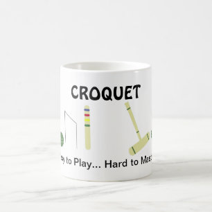 Caneca De Café Jogo do Croquet com dizer