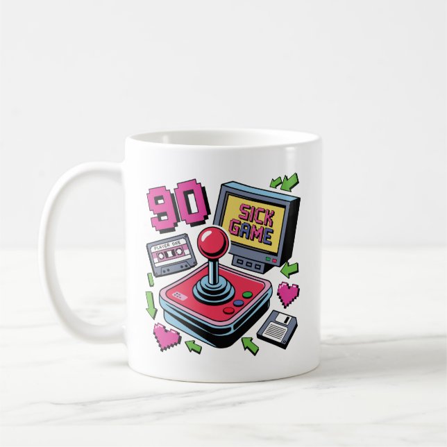 Caneca De Café Jogo doentio dos anos 90 (Esquerda)