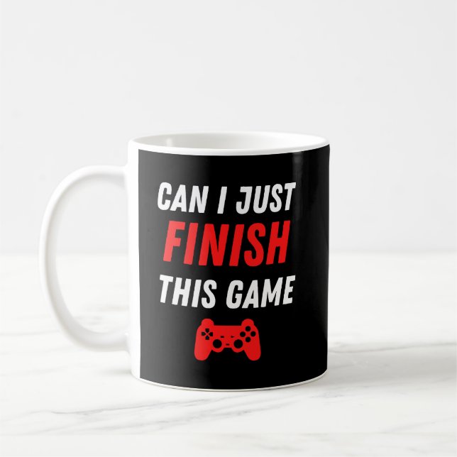 Caneca De Café Jogo Engraçado Posso terminar este jogo? (Esquerda)
