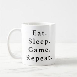 Caneca De Café Jogo Mug - Coma Repetição do Jogo Sleep