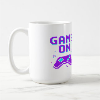 Caneca De Café Jogo Retro Neon Pixel Art