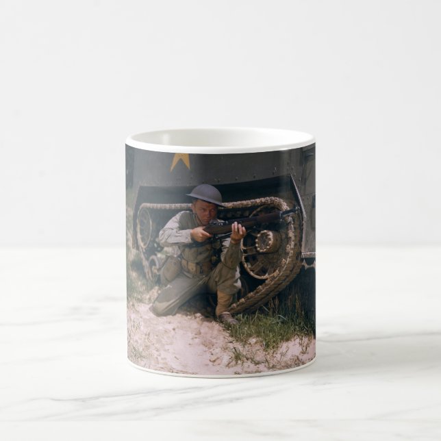 Caneca De Café Jogo Soldado da Segunda Guerra Mundial com Garand  (Centro)