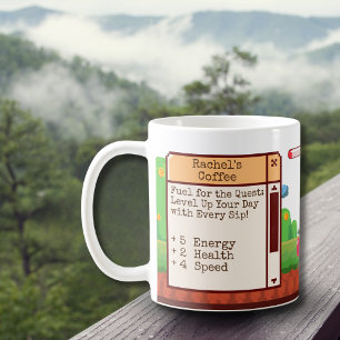 Caneca De Café Jogos com pixel retrô personalizados